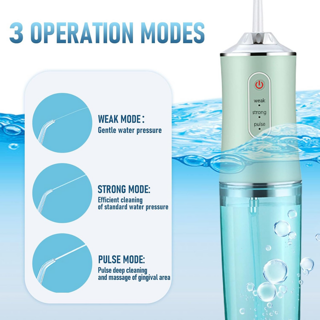 Water Dental Flosser Professional Irrigator for Dental & Oral Care with 8 Tips 4 Modes